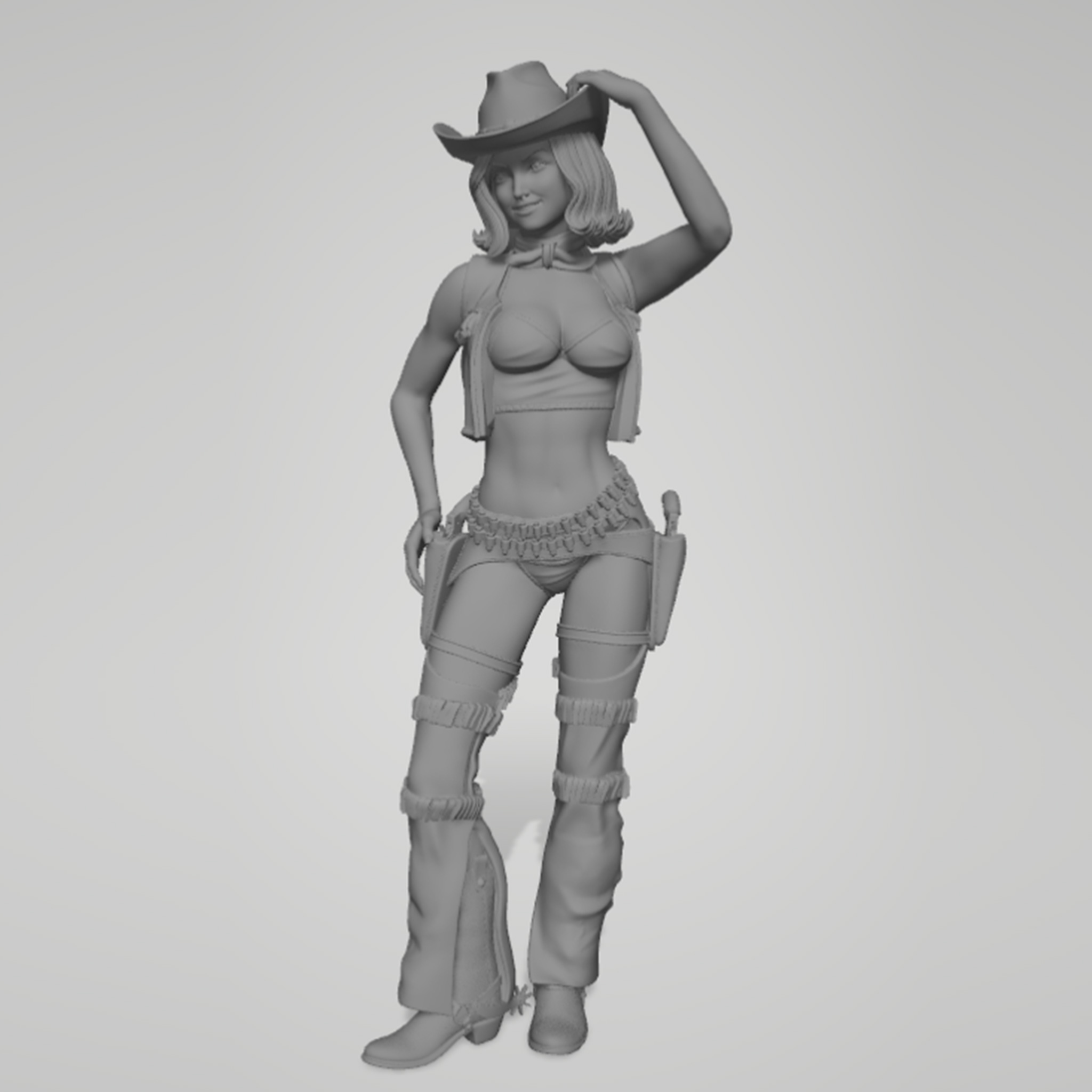 1/24 1/18 1/12 cowboy girl Una - огляд і ціна Paint Model Kit
